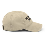 Distressed Dad Hat - embroidered front and side