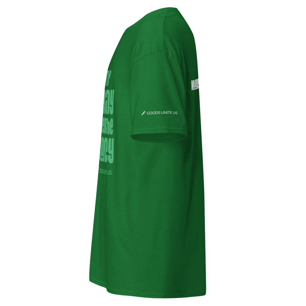 Green Unisex classic tee - prints on front, back and sleeve